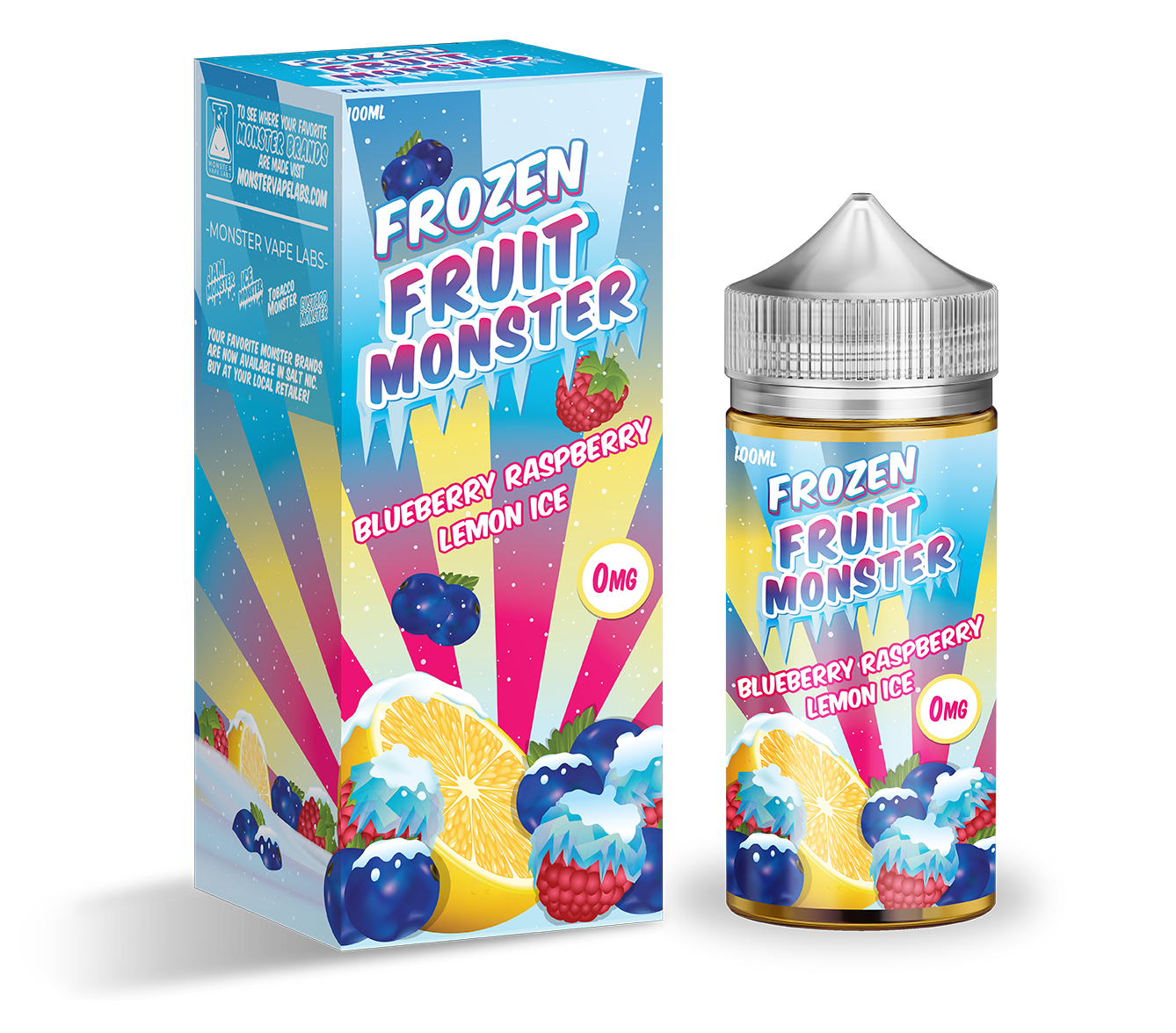 Product Image of Frozen Fruit Monster E Liquid - Blueberry Raspberry Lemon Ice - 100ml