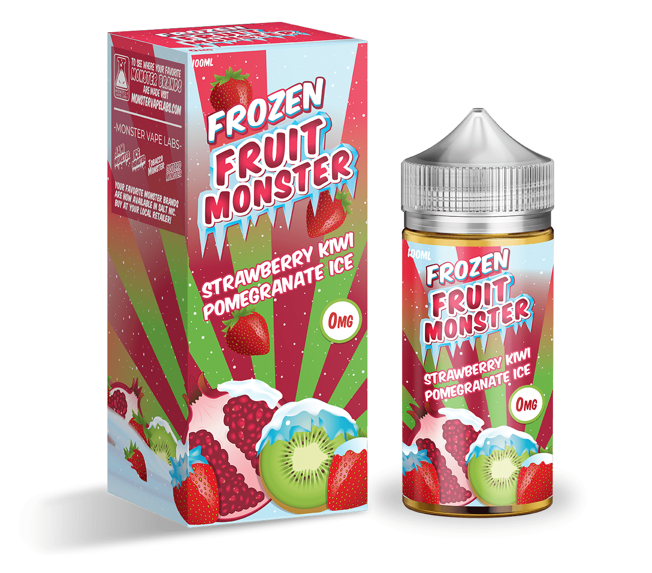 Product Image of Frozen Fruit Monster E Liquid - Strawberry Kiwi Pomegranate Ice - 100ml